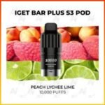 IGET Bar Plus S3 Pod PEACH LYCHEE LIME ICE